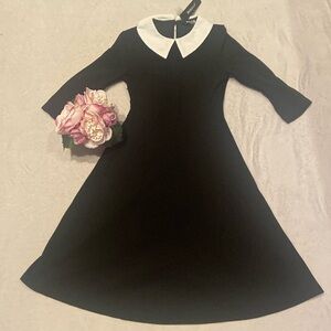 ALLEGRA K NWT Size XS Black & White Wednesday Adam’s Style Dress